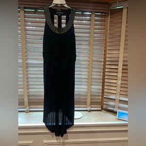 Rock and republic black dress with faux leather accents worn only once